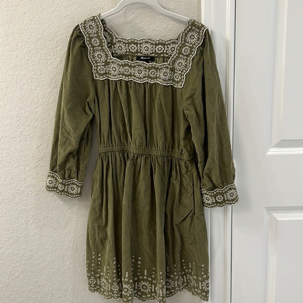 Never worn madewell embroidered dress